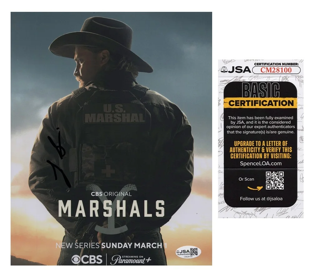 Luke Grimes — Luke Grimes signed "MARSHALS" 8x10 Photo YELLOWSTONE SEXY Kayce Dutton JSA COA, image 4