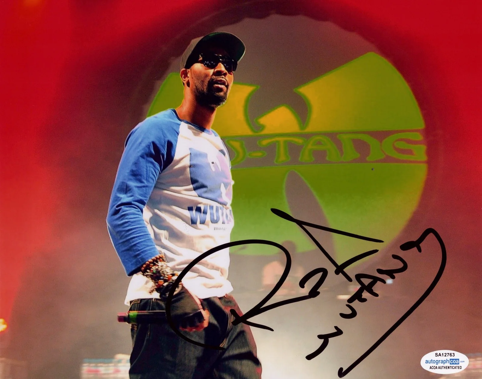 RZA — RZA signed "WU TANG CLAN" 8x10 Photo f PROOF Wu Tang Inscription ACOA COA Rare, изображение 3