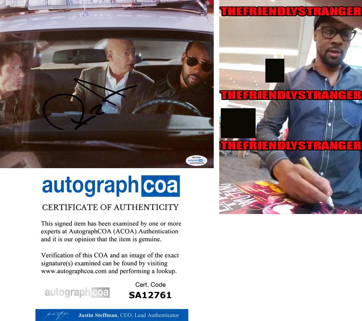 RZA — RZA signed "CALIFORNICATION" 8x10 Photo Proof WU TANG CLAN Hank Runkle ACOA COA