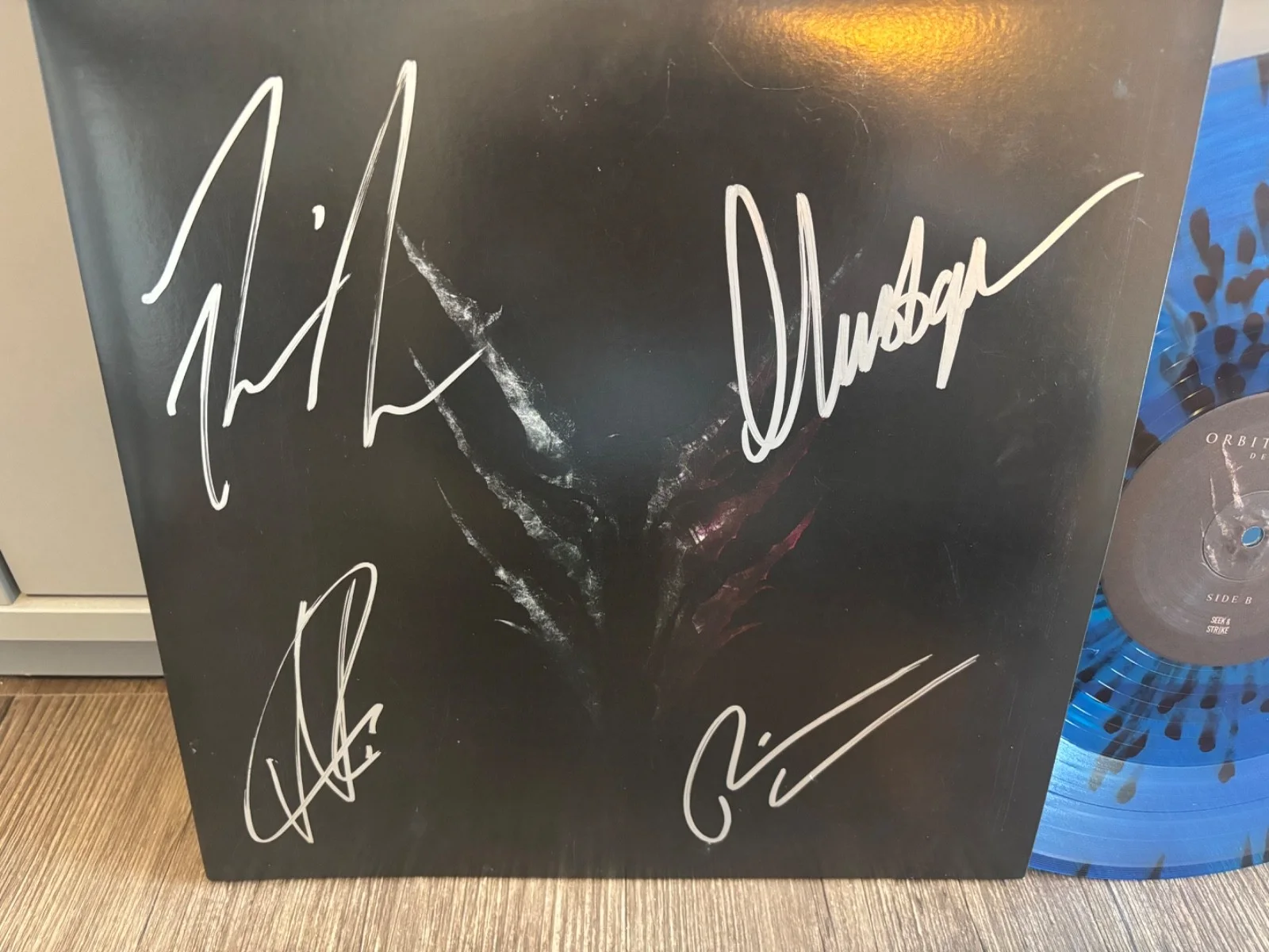 ORBIT CULTURE SIGNED AUTOGRAPHED BLUE LP VINYL DESCENT RARE X4 PROOF NIKLAS, image 2