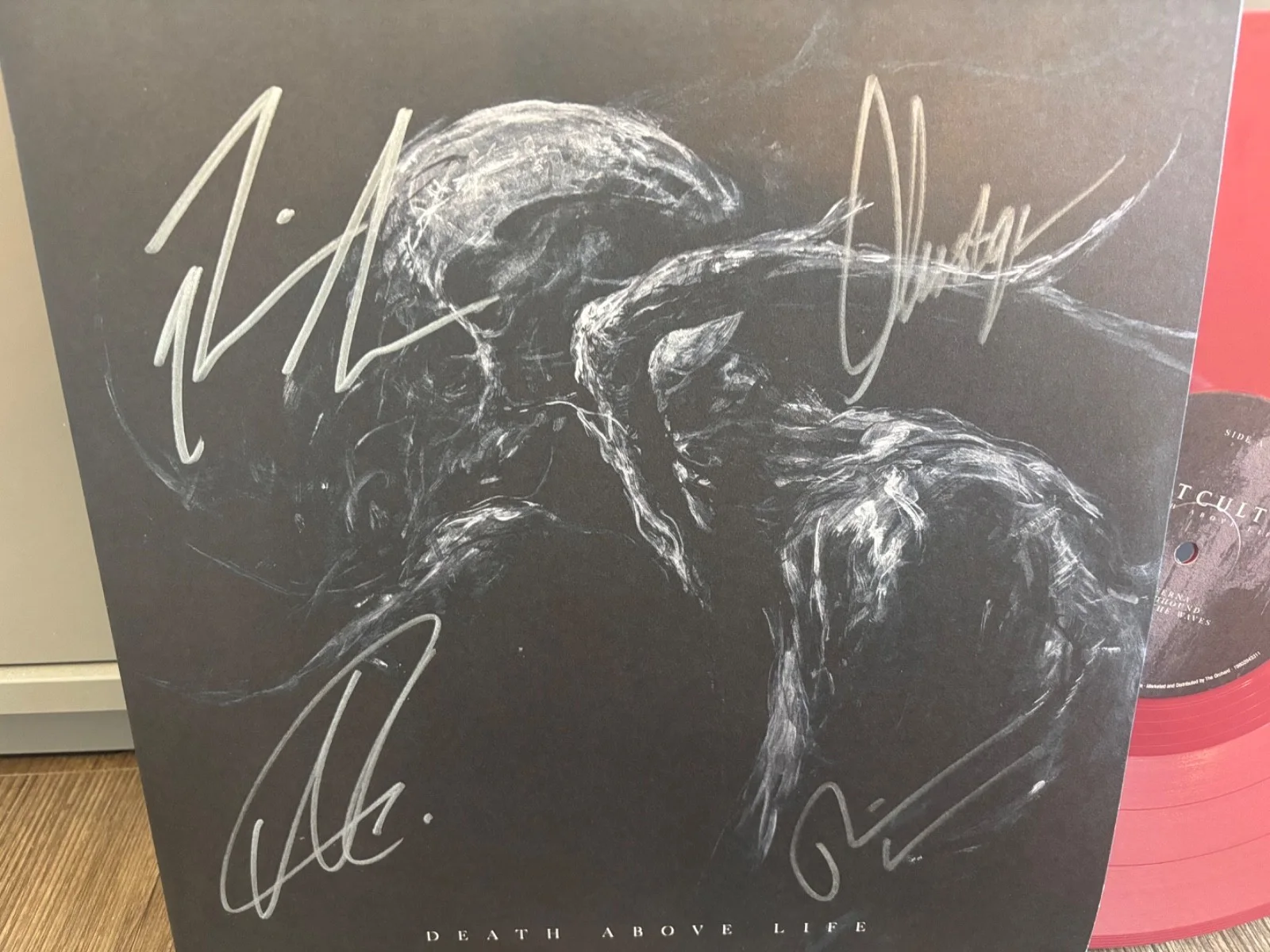 ORBIT CULTURE SIGNED AUTOGRAPHED RED LP VINYL DEATH ABOVE LIFE RARE X4 NIKLAS, изображение 2