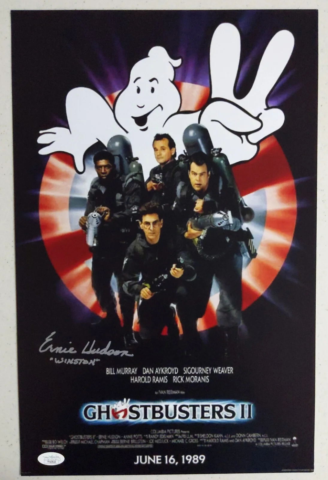 Ernie Hudson — Ernie HUDSON Signed 11x17 Photo Ghostbusters Winston Inscription BAS JSA COA E