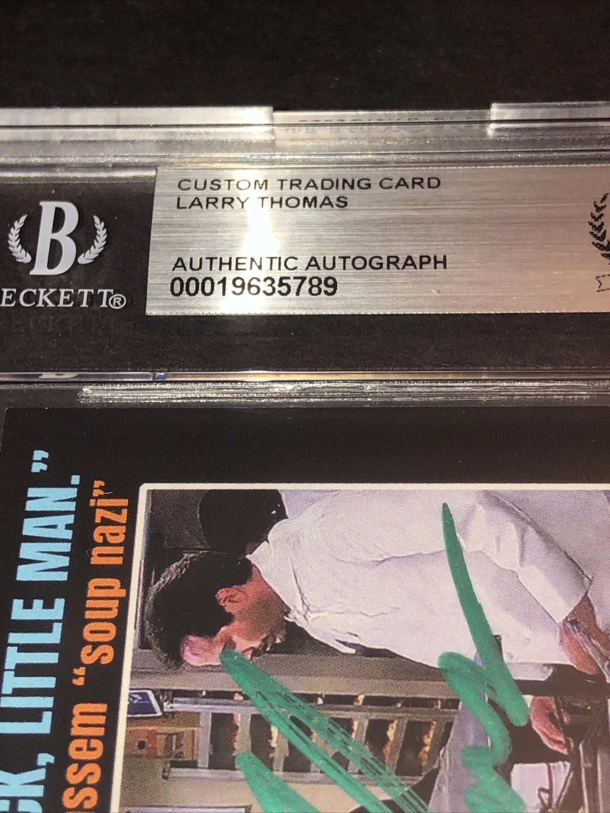 LARRY THOMAS — BECKETT AUTOGRAPHED LARRY THOMAS CUSTOM CARD SEINFELD THE SOUP NAZI *FREE* 789, изображение 5