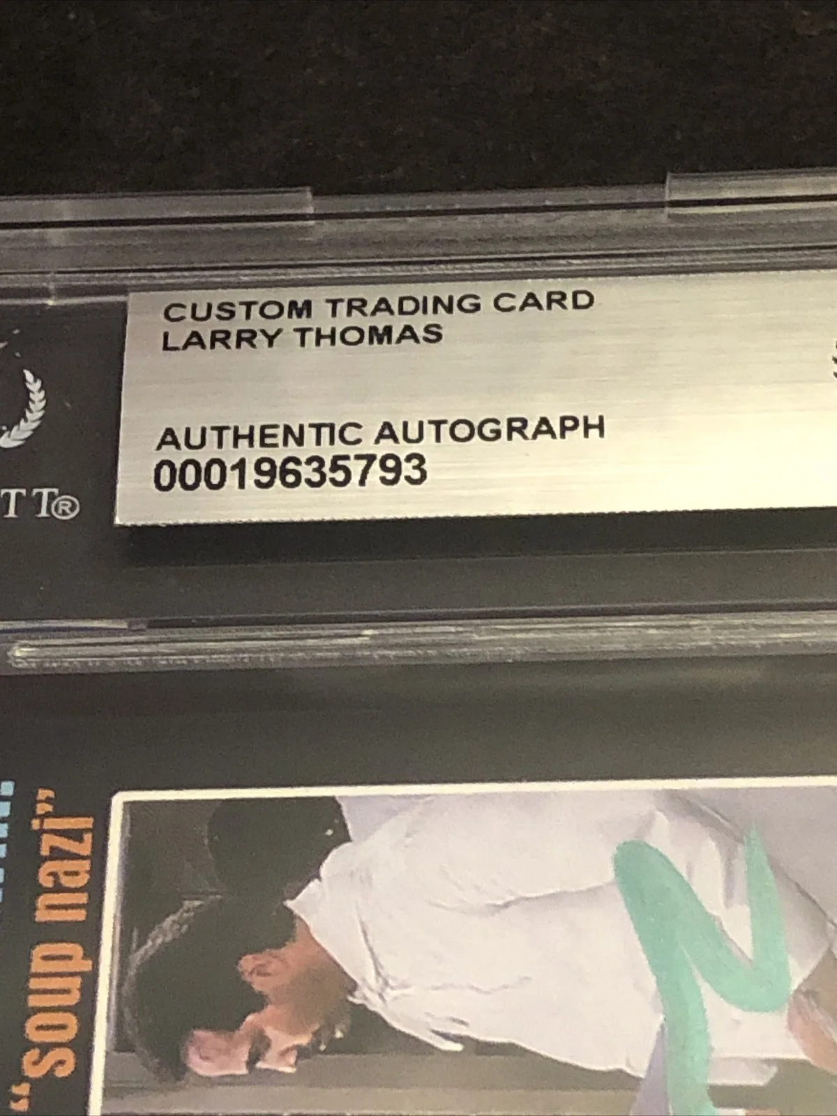 LARRY THOMAS — BECKETT AUTOGRAPHED LARRY THOMAS CUSTOM CARD SEINFELD THE SOUP NAZI *FREE* 793, изображение 4