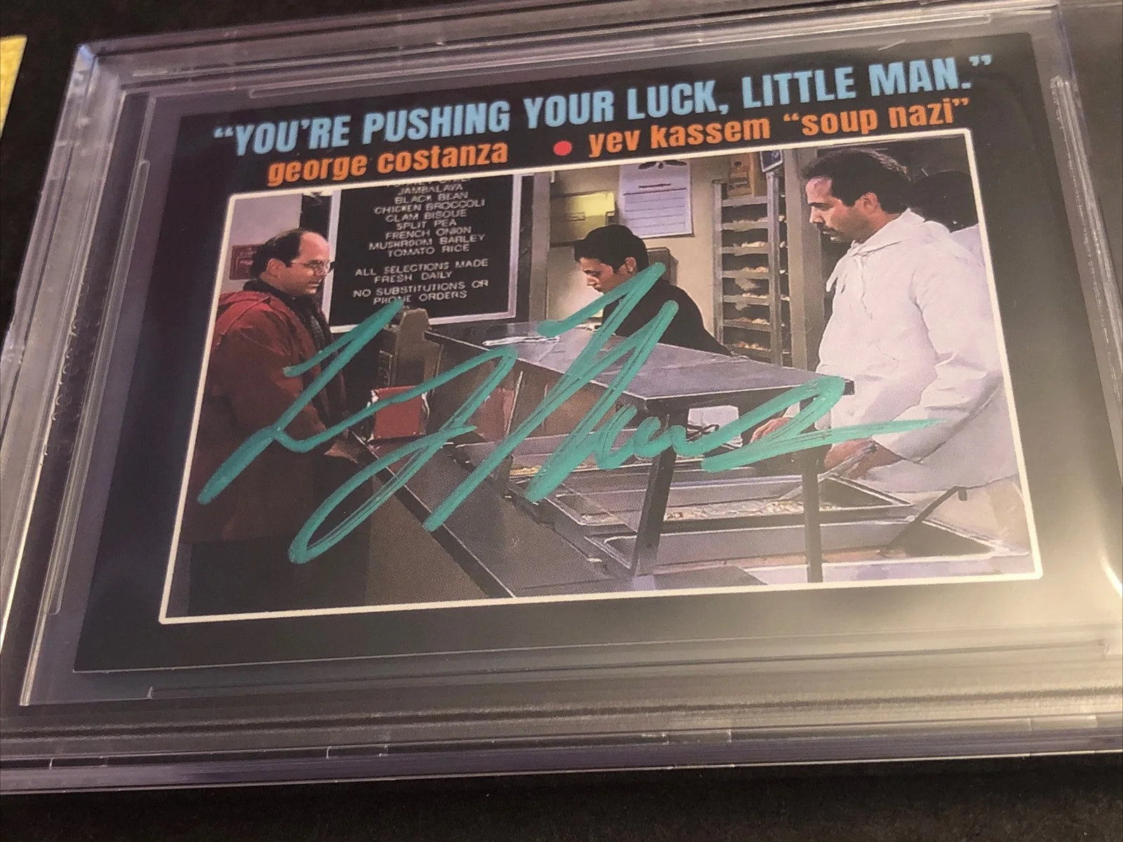 LARRY THOMAS — BECKETT AUTOGRAPHED LARRY THOMAS CUSTOM CARD SEINFELD THE SOUP NAZI *FREE* 791, изображение 3