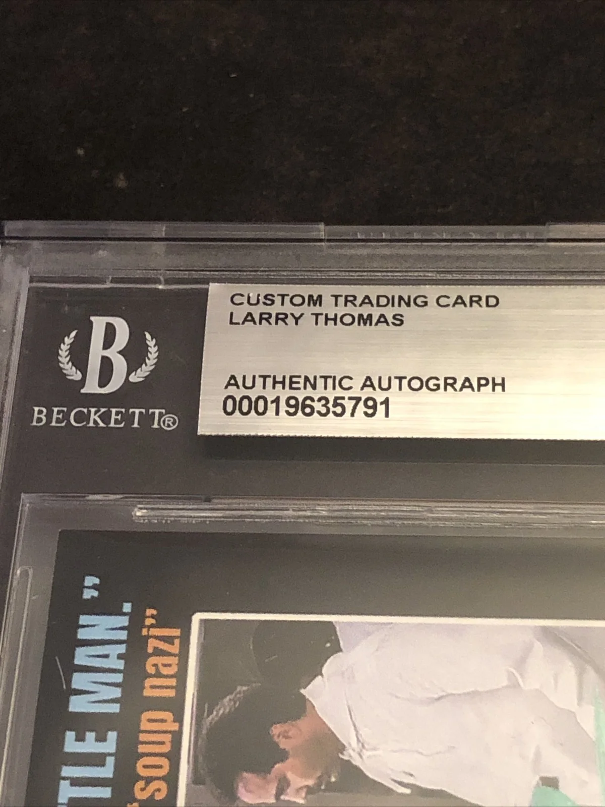 LARRY THOMAS — BECKETT AUTOGRAPHED LARRY THOMAS CUSTOM CARD SEINFELD THE SOUP NAZI *FREE* 791, изображение 5