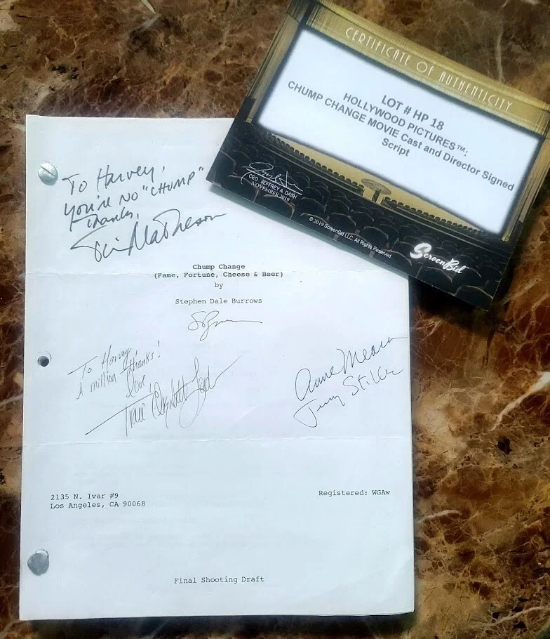CHUMP CHANGE - Script w/Cover signed by Traci Lords, Jerry Stiller +++ w/COA, image 2