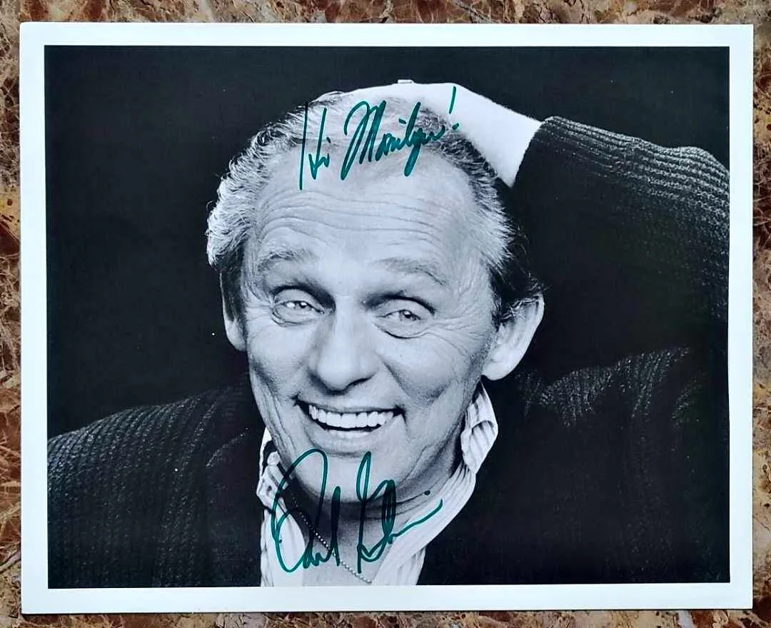 Frank Gorshin — Frank Gorshin TV Riddler Signed & Inscribed 8x10 B/W Photograph