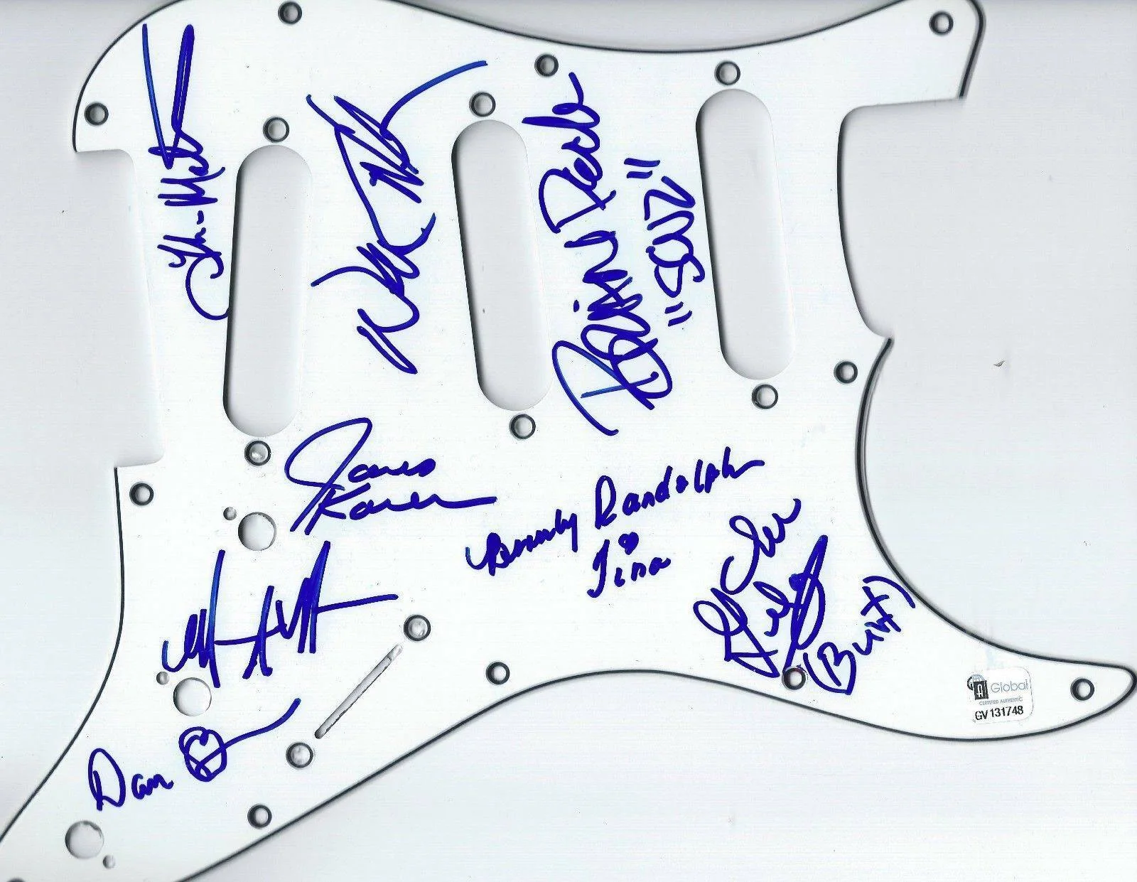 Rare Cast Signed: Return of the Living Dead Pickguard by 7 & Dan O'Bannon w/COA, изображение 2