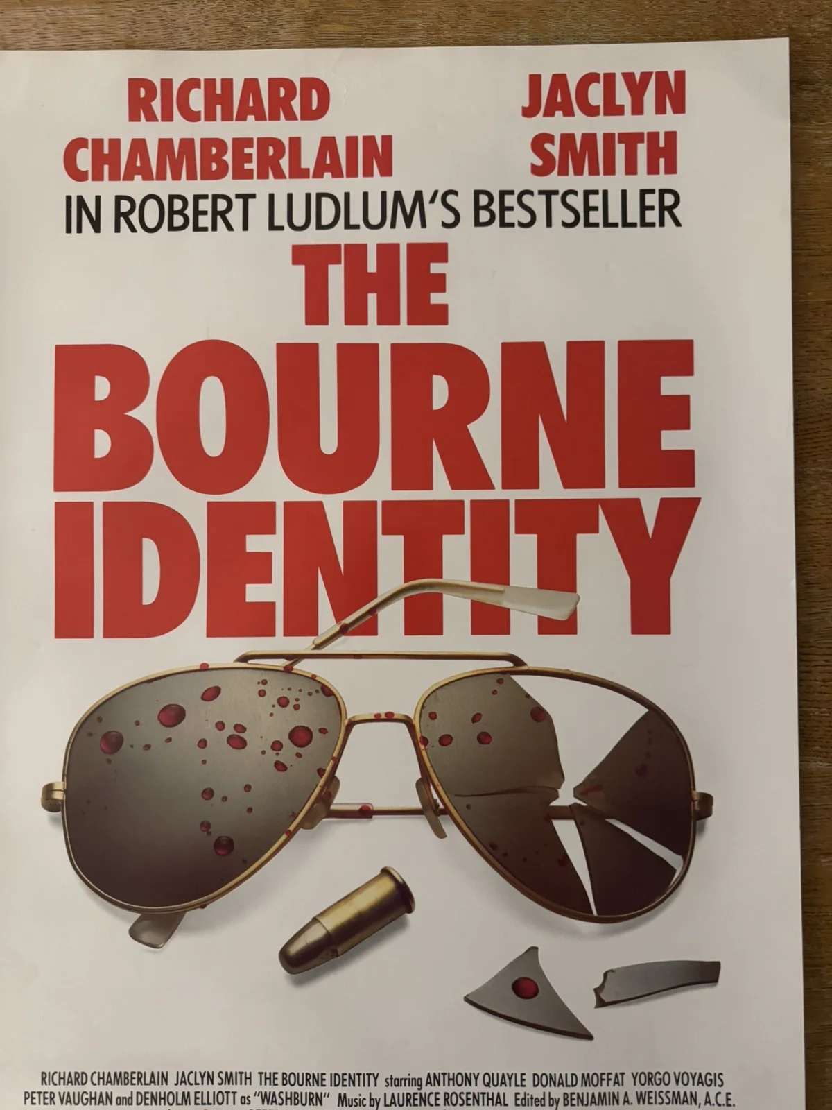 The Bourne Identity 1988 Video Shop VHS Poster rare, изображение 2