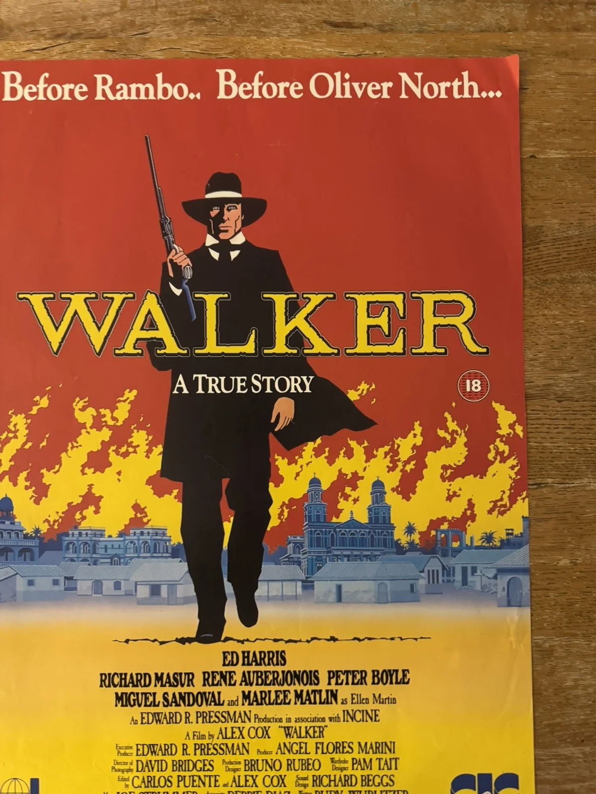 Walker 1987 Video Shop VHS Poster rare, image 4