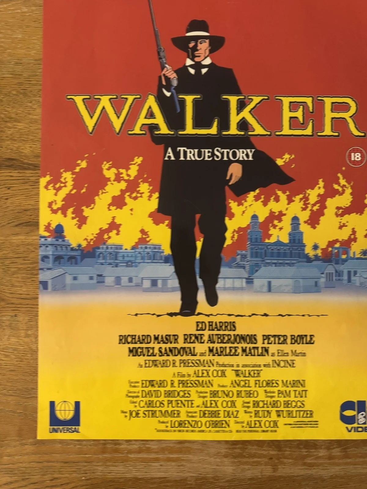 Walker 1987 Video Shop VHS Poster rare, image 5