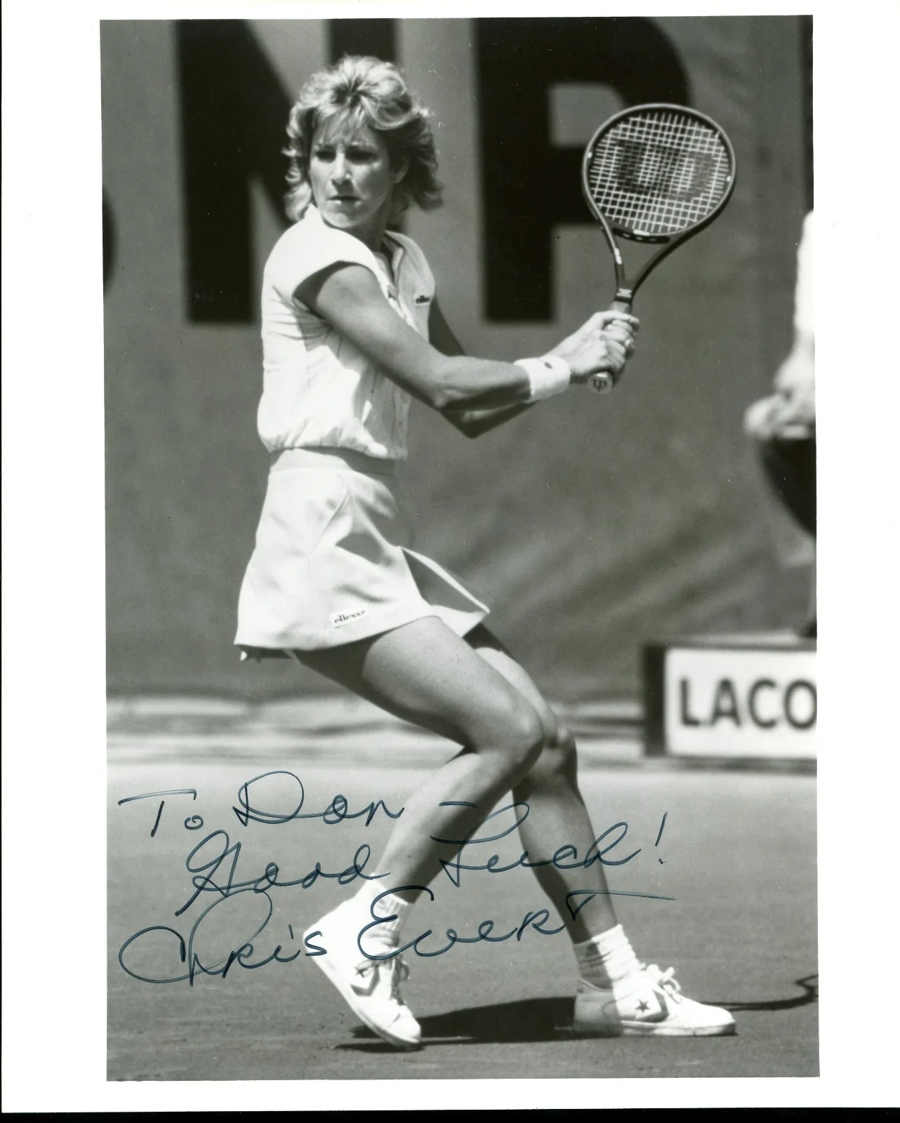Christine Marie Evert — Chrissie Evert in action autograph