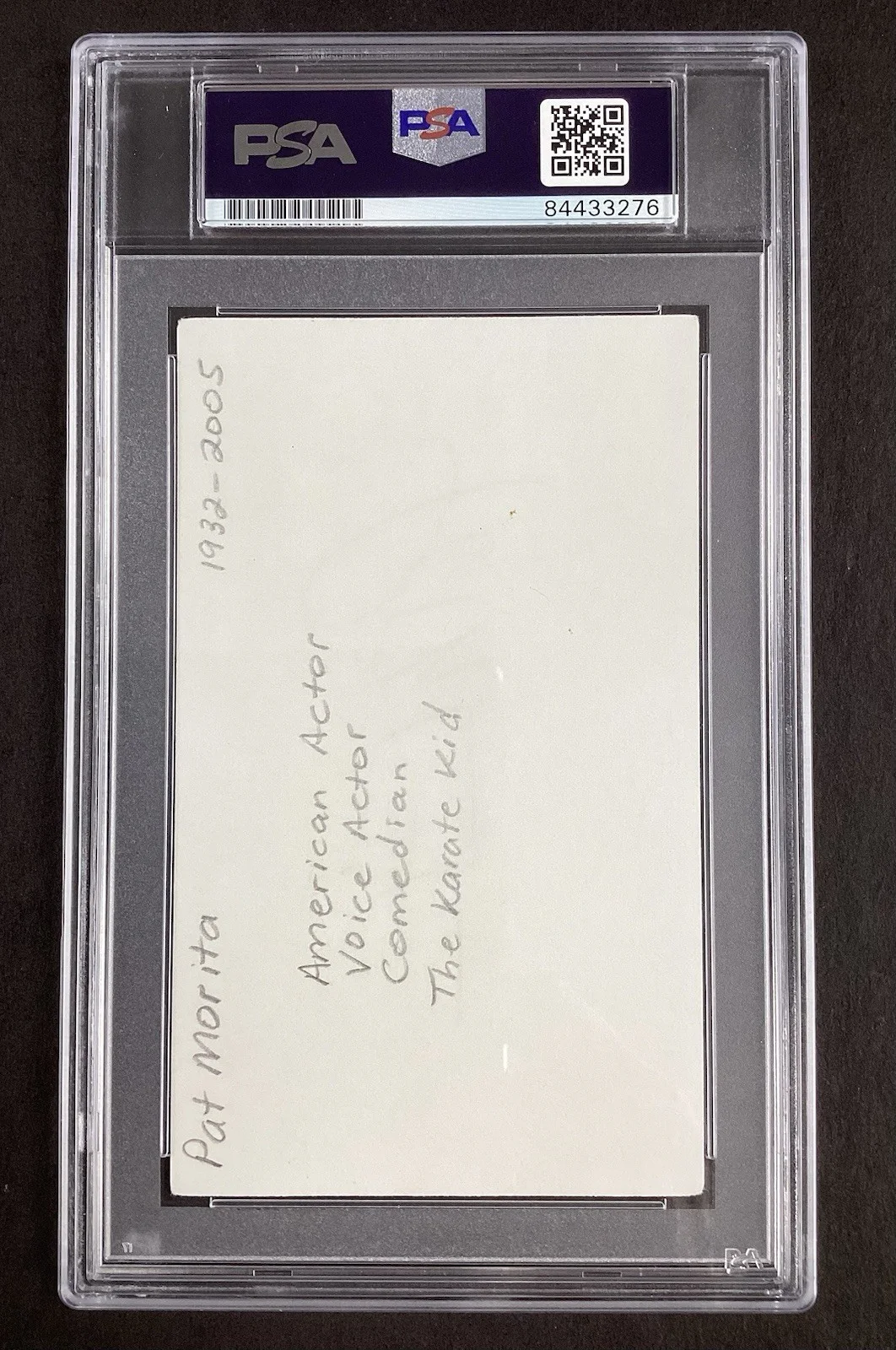 Pat Morita — Pat Morita Signed Index Card 3x5 Autograph Karate Kid Mr. Miyagi Auto PSA/DNA, image 3