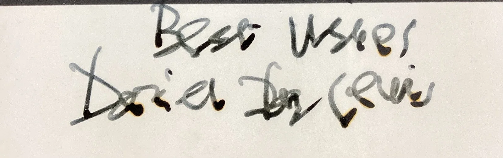 Daniel Day-Lewis — Daniel Day Lewis Vintage Full Signed Index Card 4x6 Auto My Left Foot PSA/DNA, изображение 2
