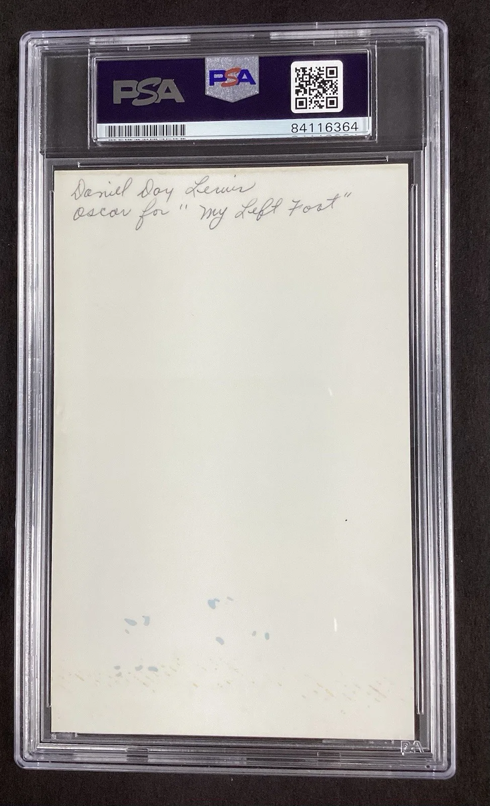 Daniel Day-Lewis — Daniel Day Lewis Vintage Full Signed Index Card 4x6 Auto My Left Foot PSA/DNA, изображение 4