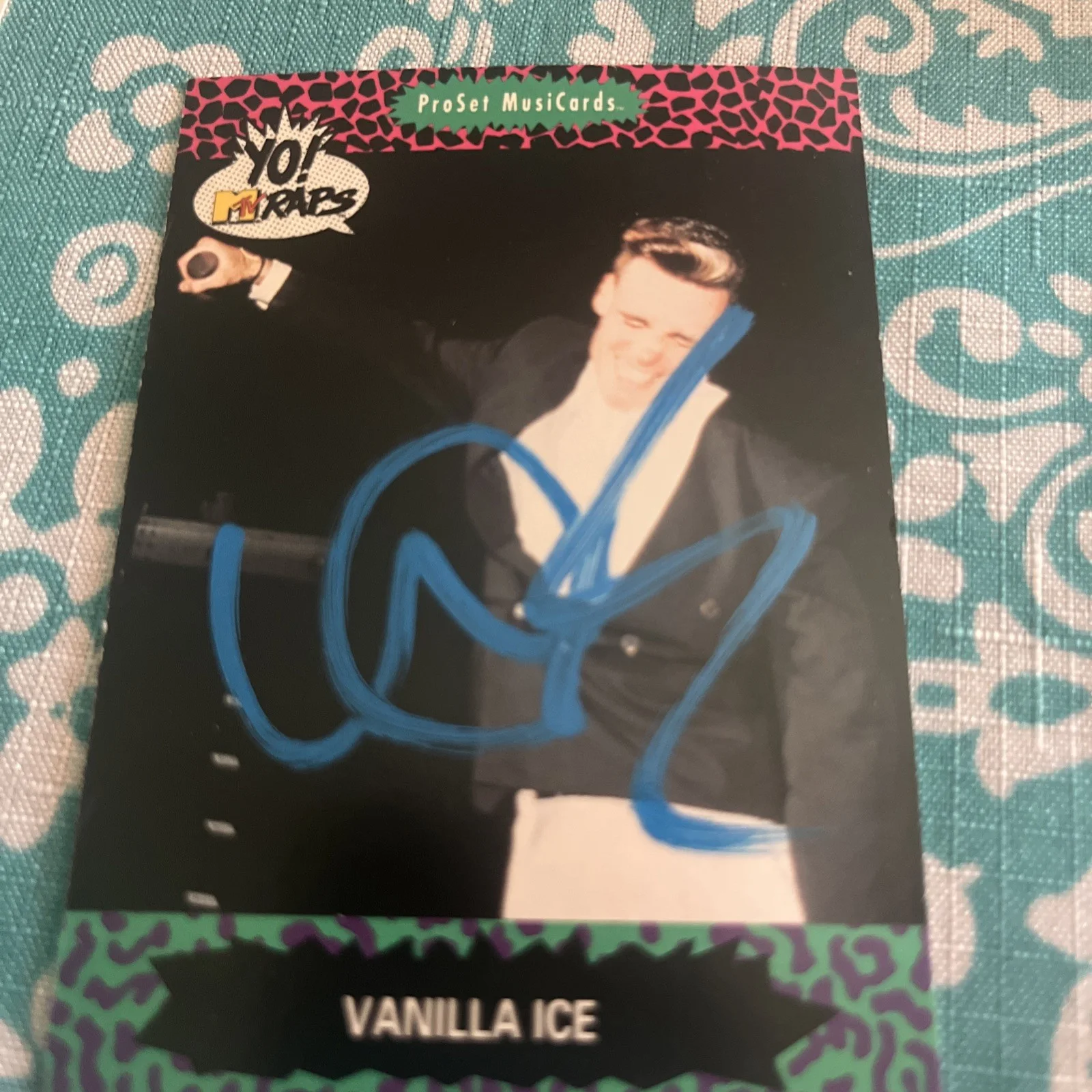Vanilla Ice Autographed Yo MTv Raps Card Signed Rare #93, изображение 2