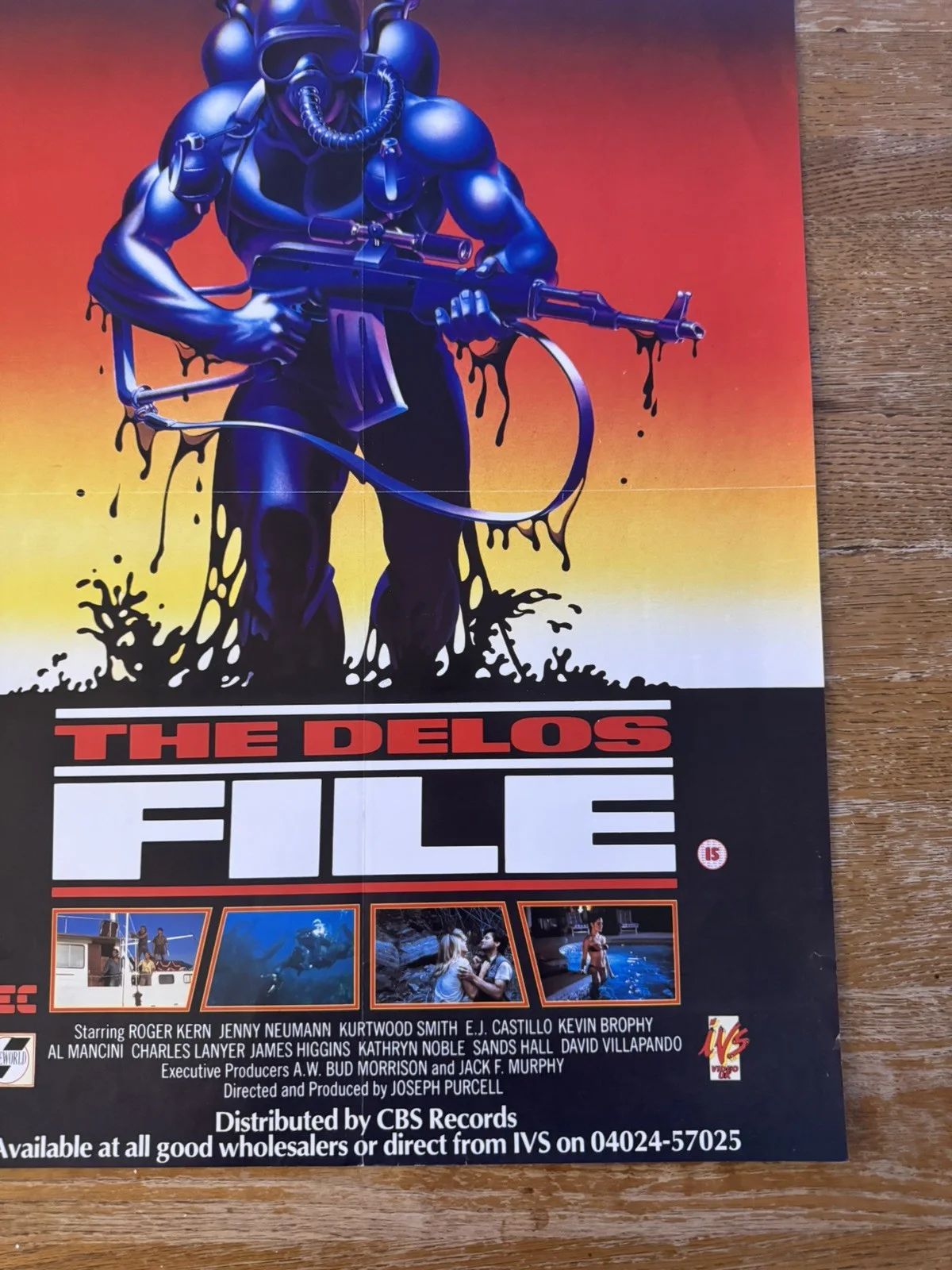 The Delos File 1986 Video Shop VHS Poster rare, image 2