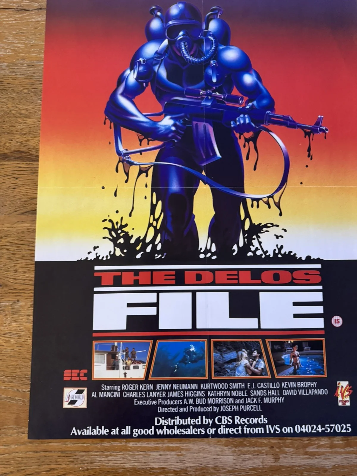 The Delos File 1986 Video Shop VHS Poster rare, image 4