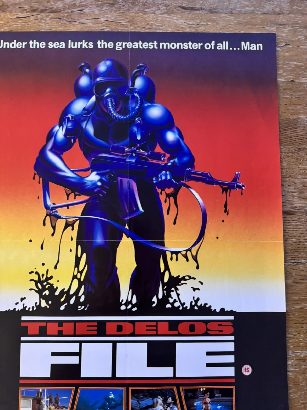 The Delos File 1986 Video Shop VHS Poster rare, image 5