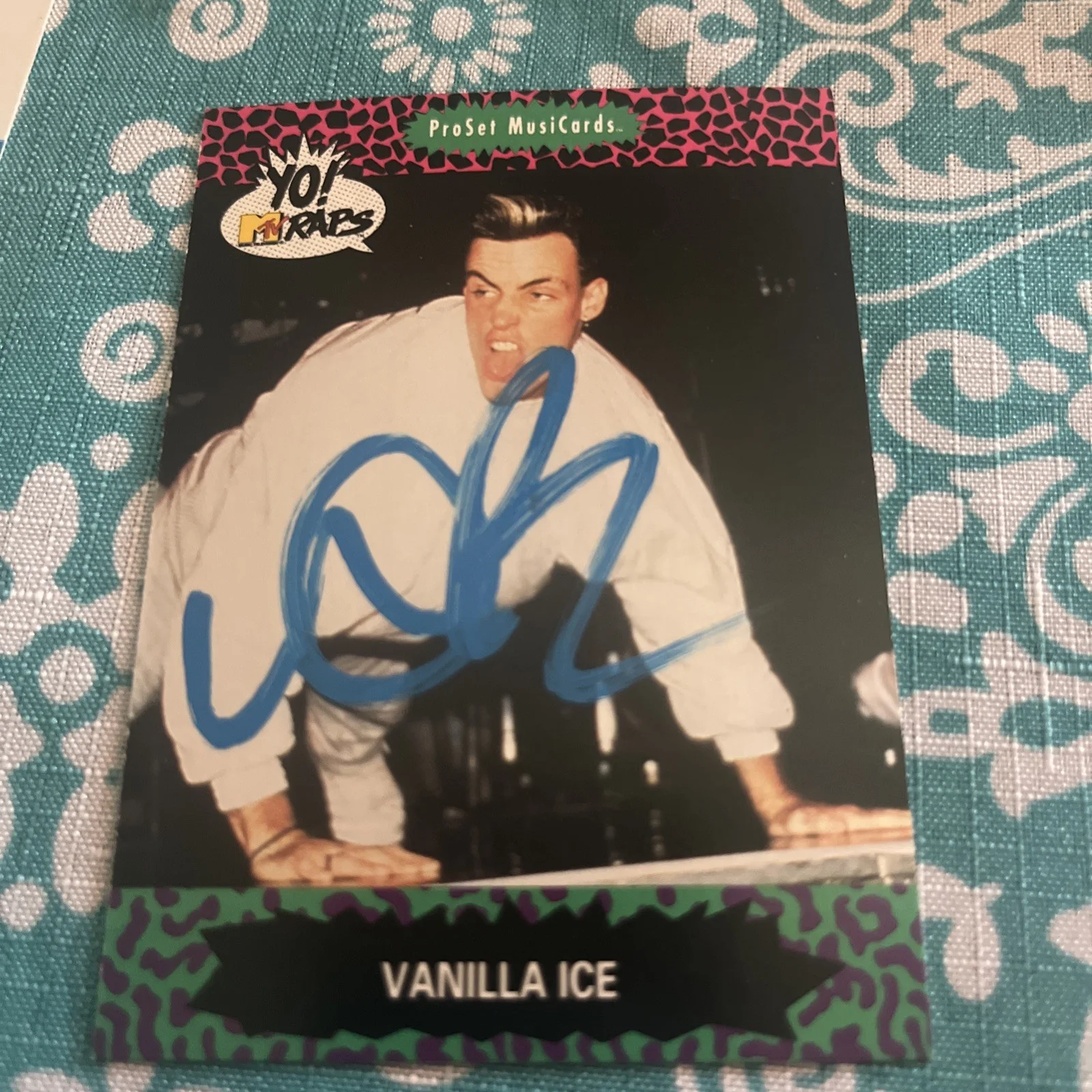 Vanilla Ice Autographed Yo MTv Raps Card Signed Rare #89, изображение 2