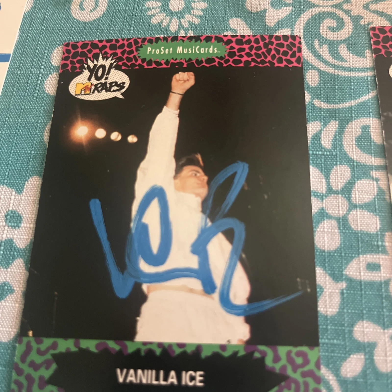 Vanilla Ice Autographed Yo MTv Raps Card Signed Rate #87, image 2