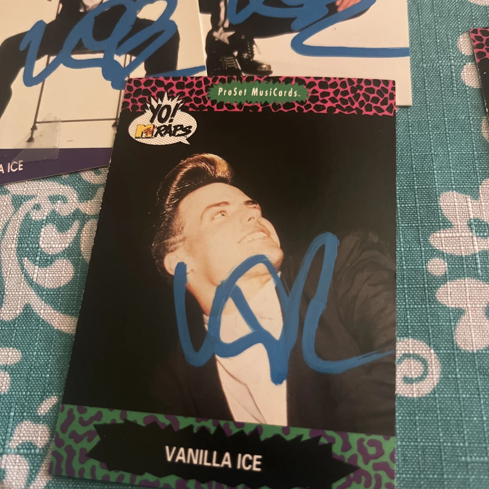Vanilla Ice Autographed Yo MTv Raps Card Signed Rate #90, изображение 2