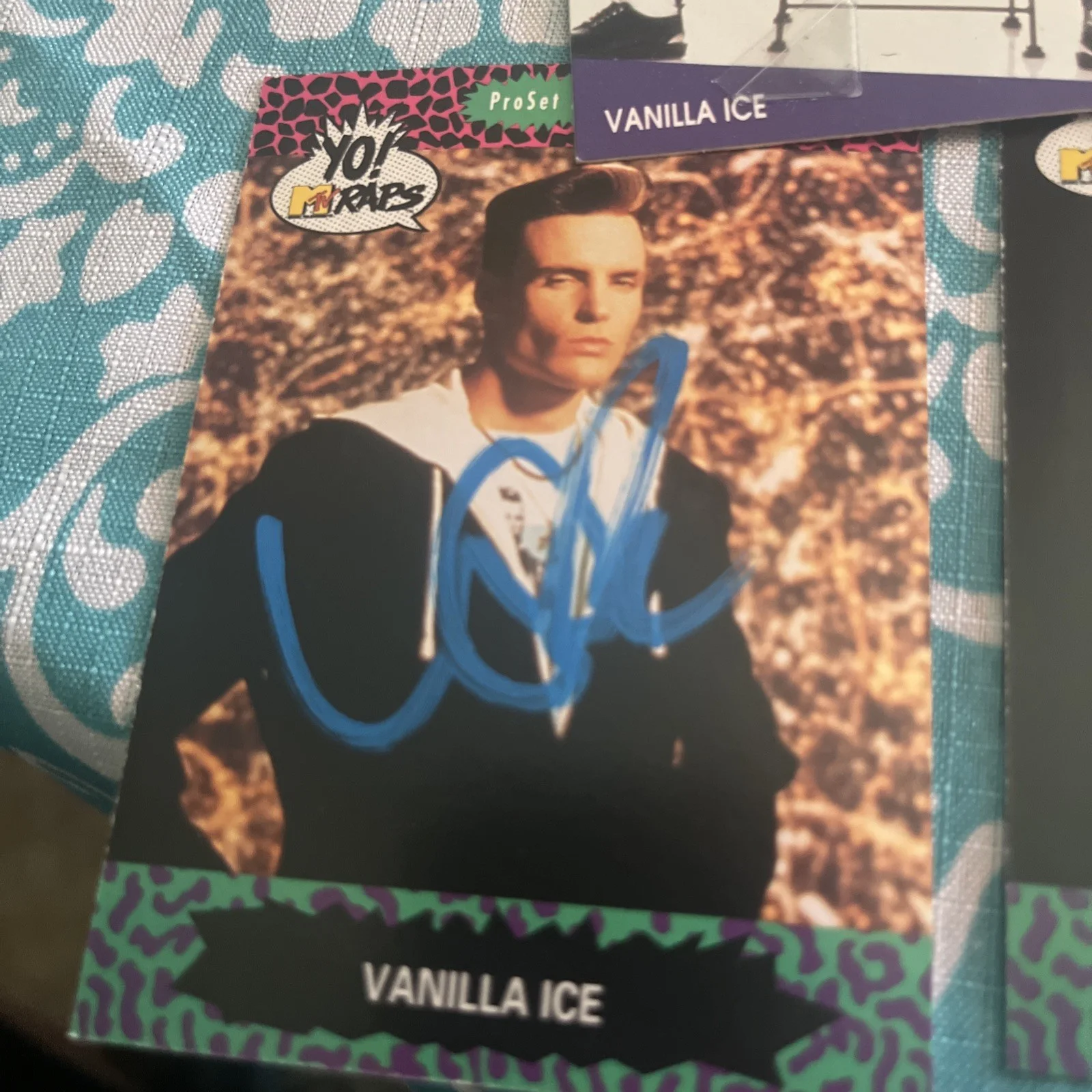 Vanilla Ice Autographed Yo MTv Raps Card Signed Rate #91, image 3
