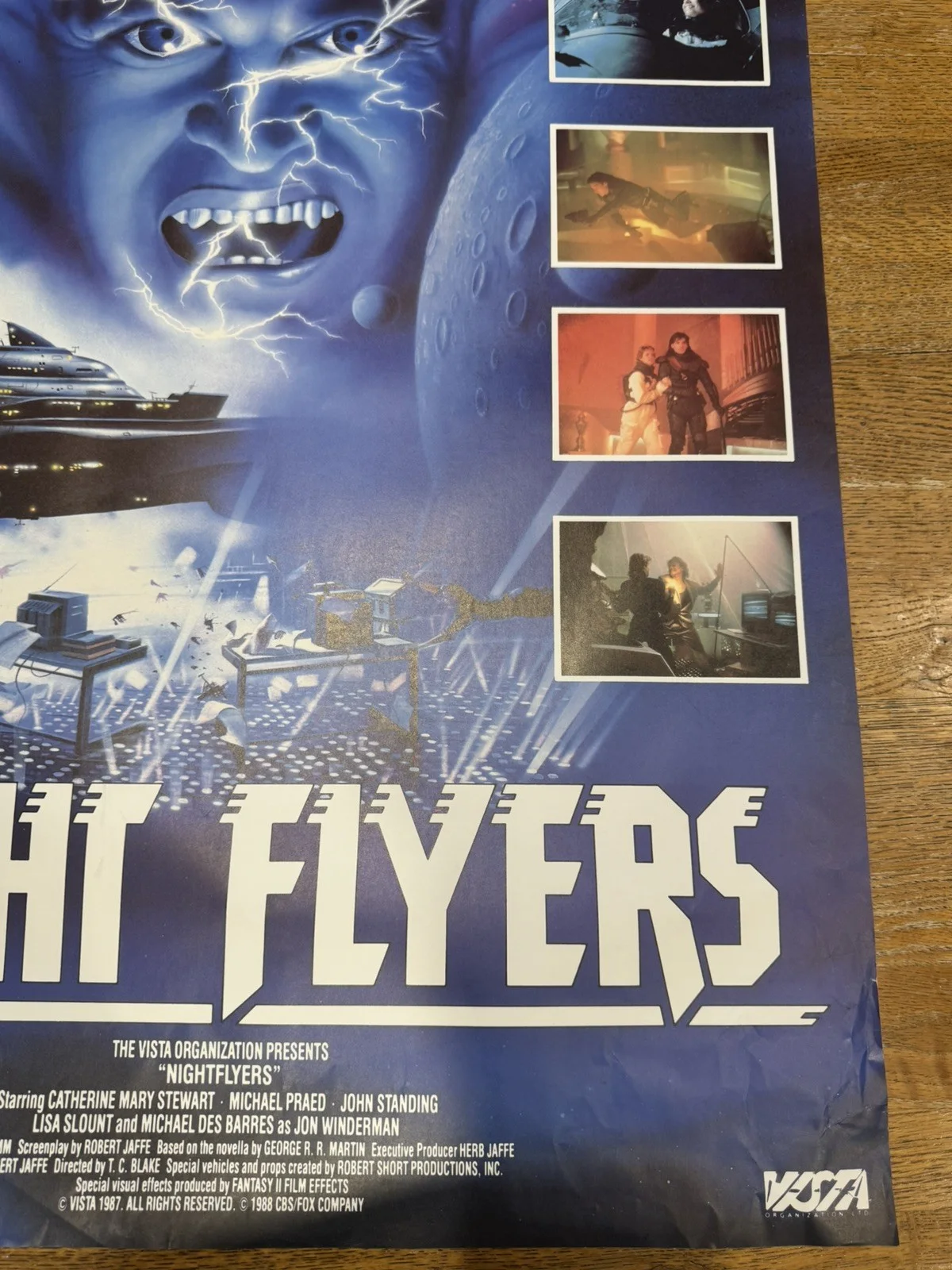 Night Flyers 1987 A1 Video Shop VHS Poster rare, image 4