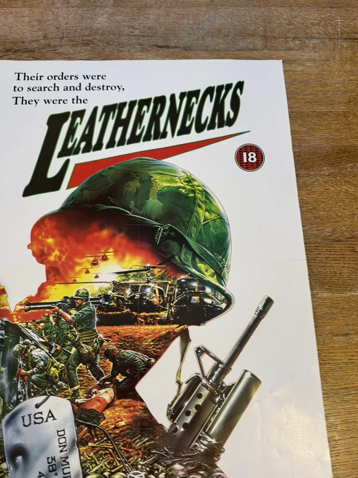 Leathernecks 1989 Video Shop VHS Poster rare, image 4