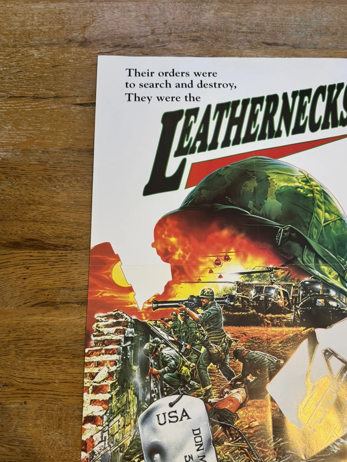 Leathernecks 1989 Video Shop VHS Poster rare, image 5