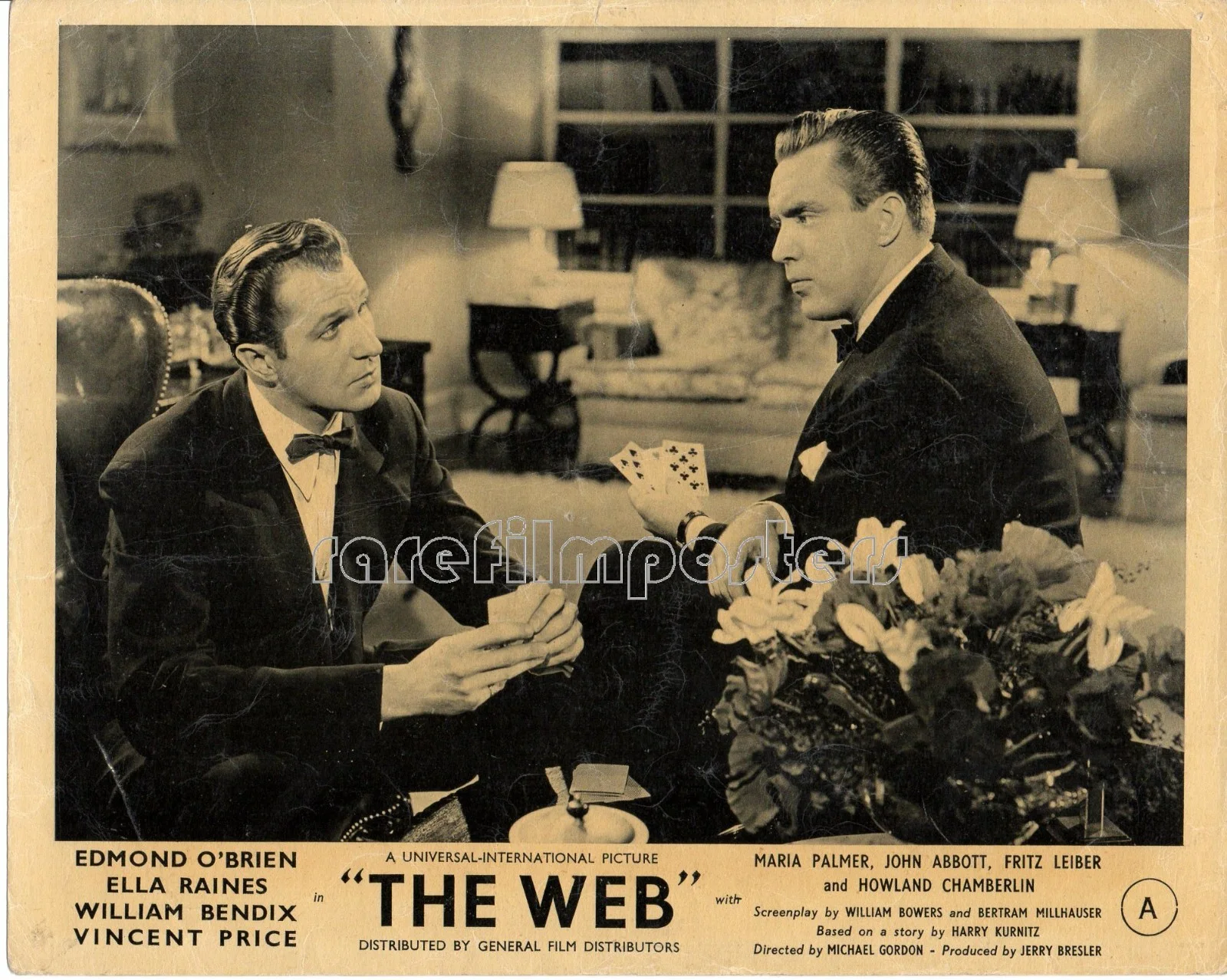WEB 1947 Vincent Price, Edmond O’Brien, Fritz Leiber 3 10x8 LOBBY CARDS, изображение 2
