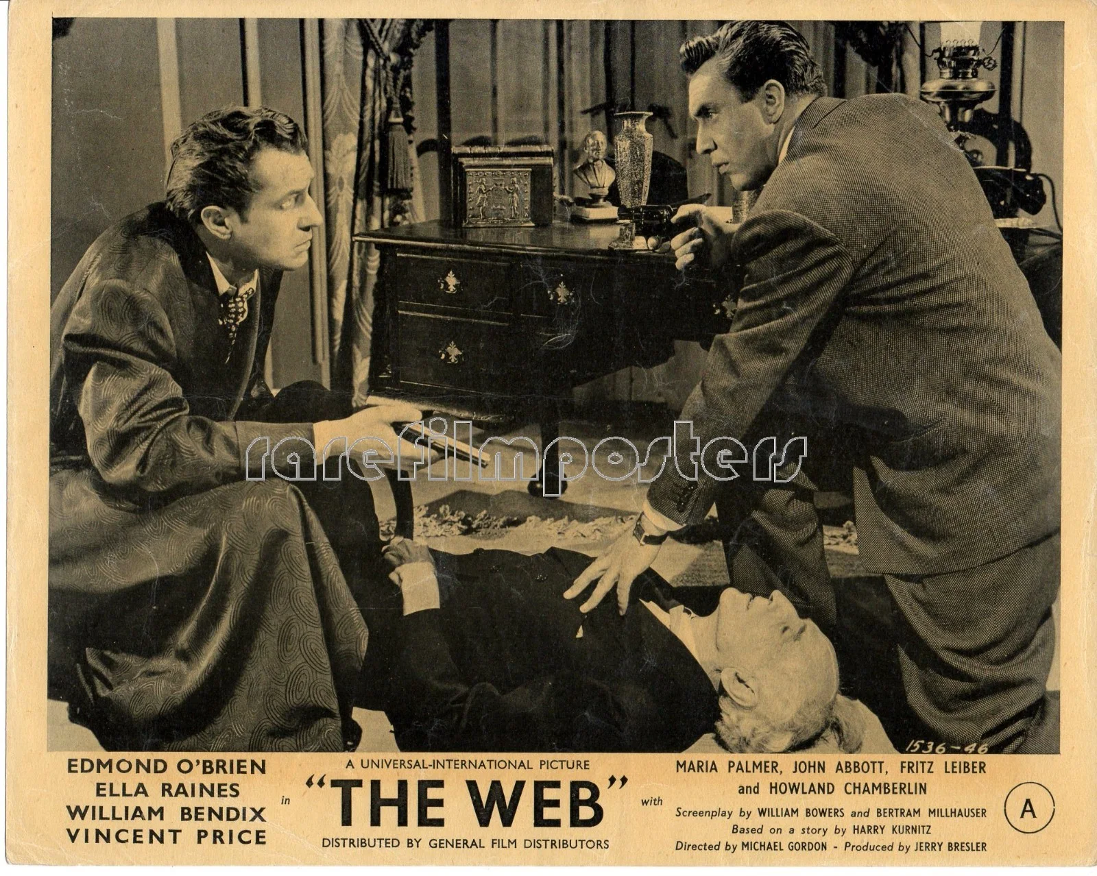 WEB 1947 Vincent Price, Edmond O’Brien, Fritz Leiber 3 10x8 LOBBY CARDS, изображение 3