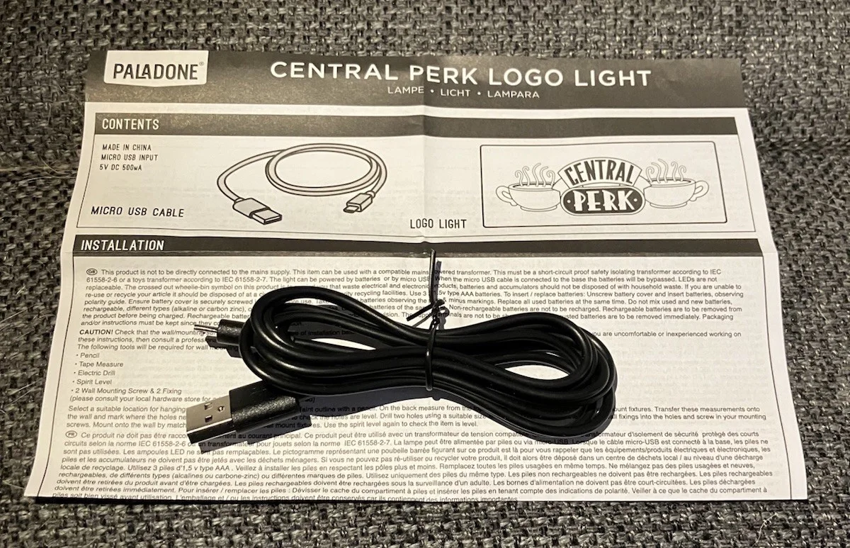 Friends Central Perk Logo Light Paladone Official Merchandise Boxed As New USB, изображение 4