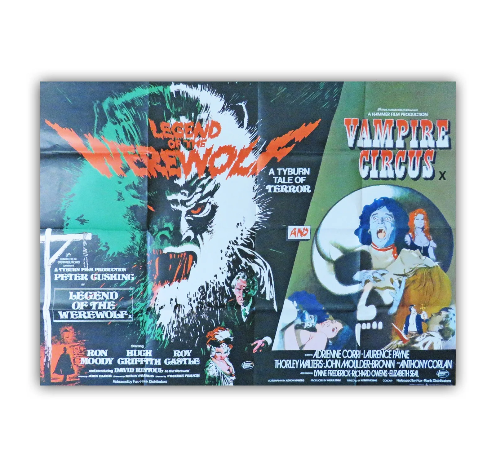 Legend of the Werewolf/ Vampire Circus Rank / Hammer, Circa 1975 - Quad Poster, изображение 4