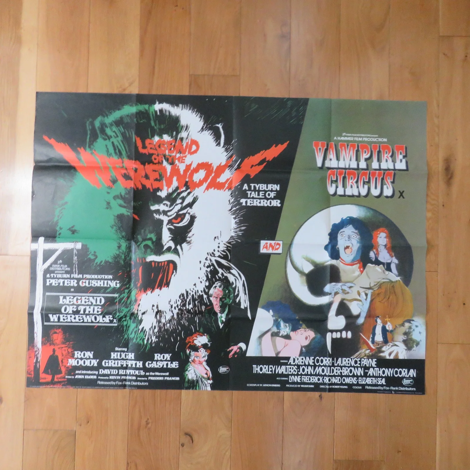Legend of the Werewolf/ Vampire Circus Rank / Hammer, Circa 1975 - Quad Poster, изображение 5