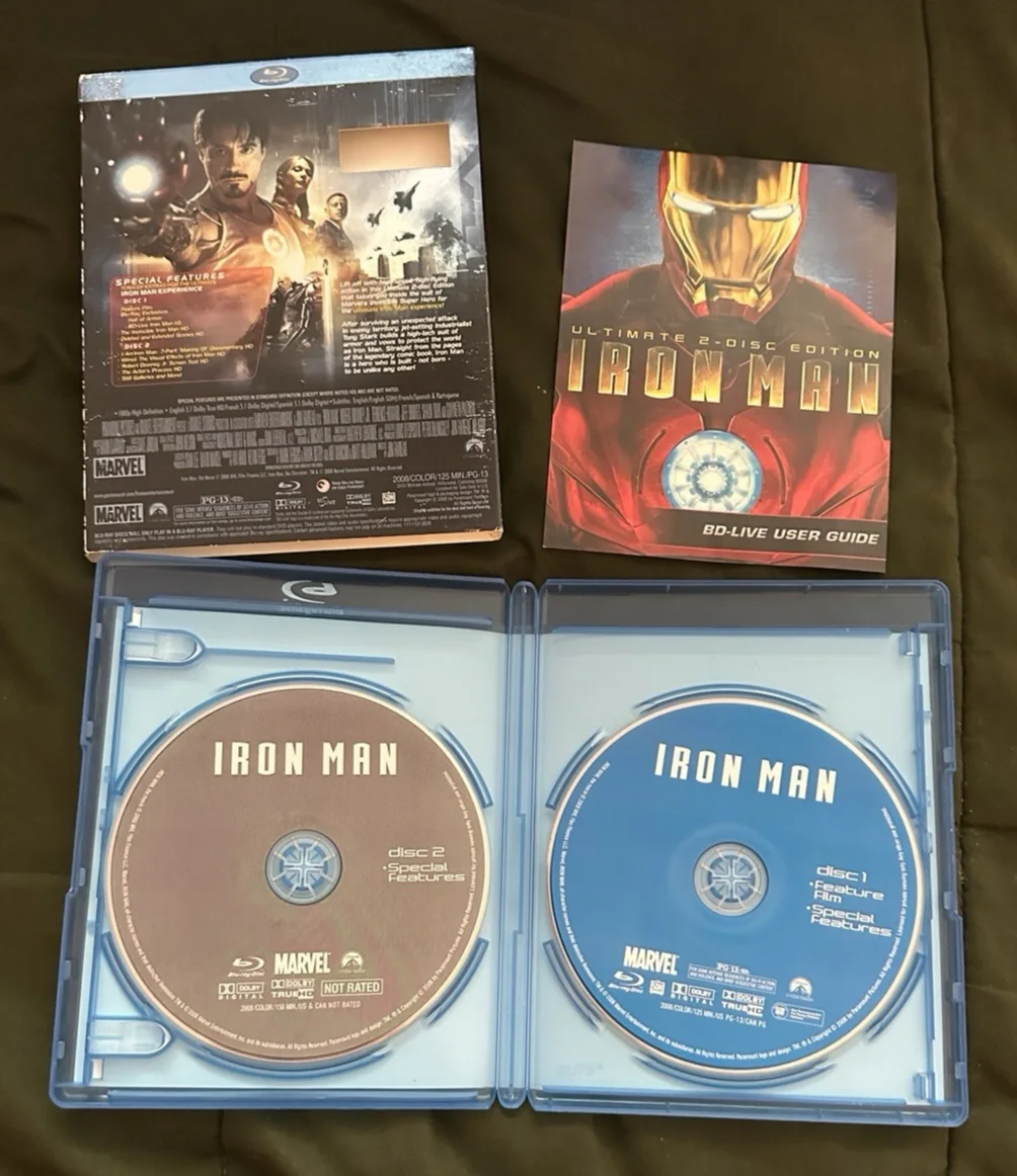 Marvel Avengers - 4 Blu-Ray movies, 1 random comic, Stickers NO DIGITAL COPYS, изображение 3