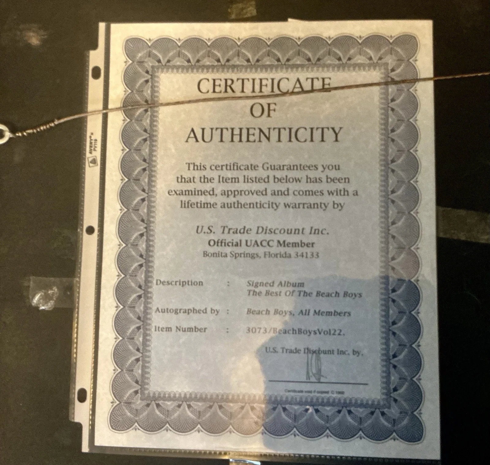 BEACH BOYS Gold Record LP, Real Autographs,COA,Framed-Brian,Dennis,Carl,Mike,Al, изображение 3