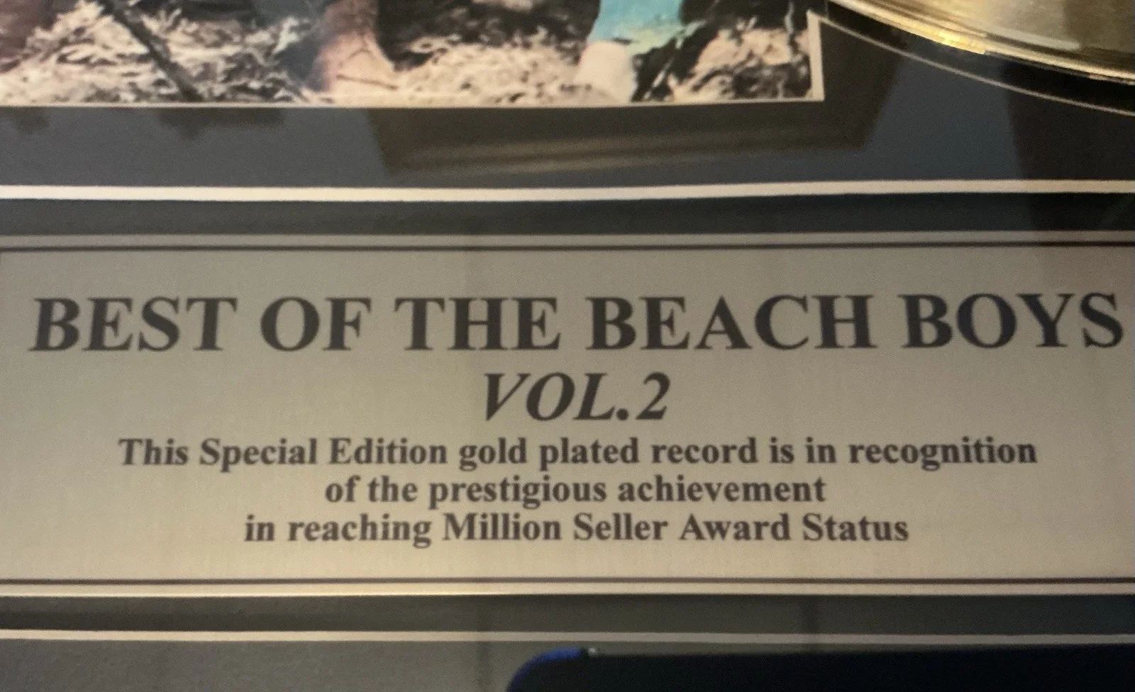 BEACH BOYS Gold Record LP, Real Autographs,COA,Framed-Brian,Dennis,Carl,Mike,Al, изображение 5