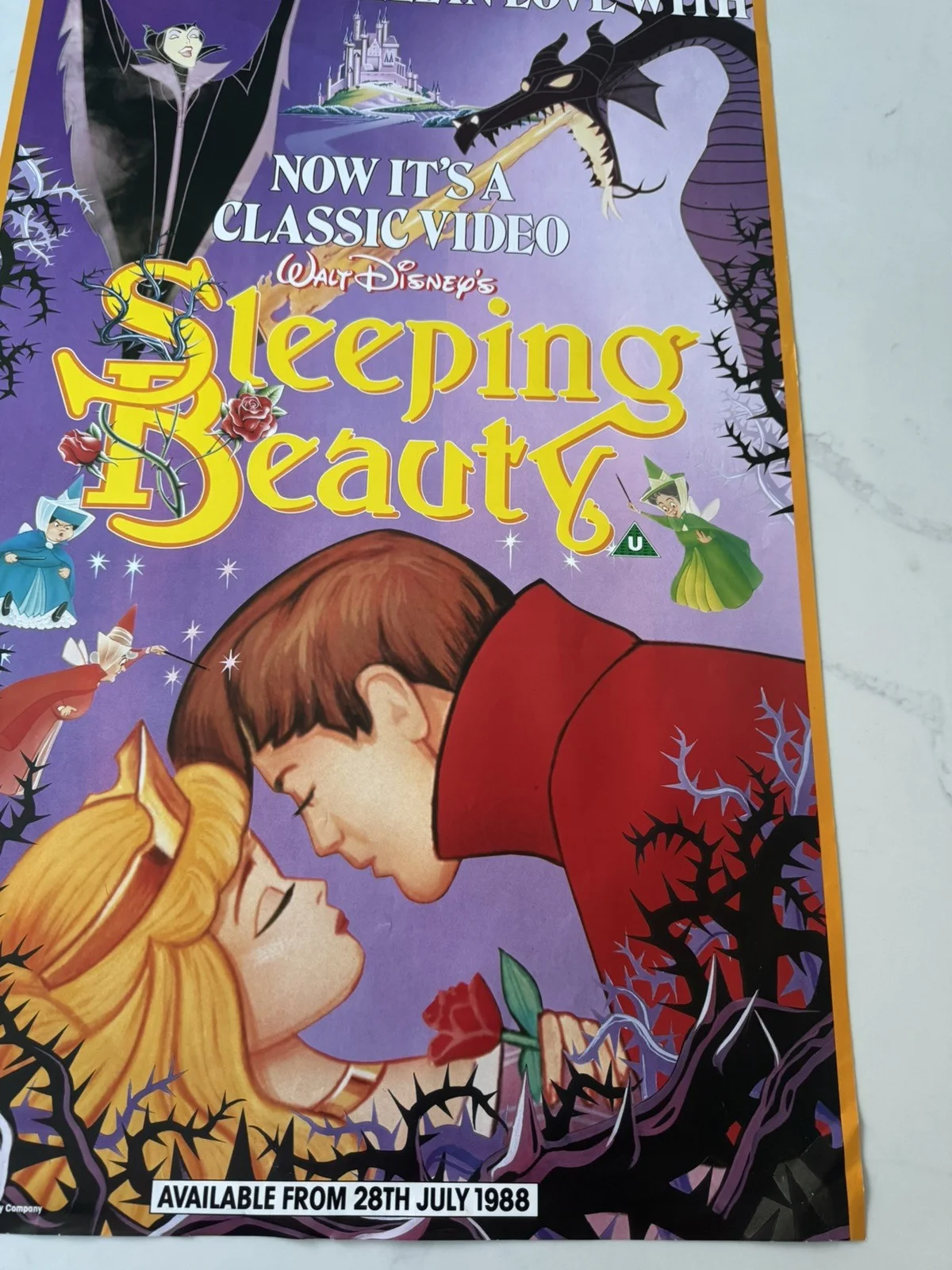 Sleeping Beauty 1988 Video Shop VHS Poster rare, изображение 2