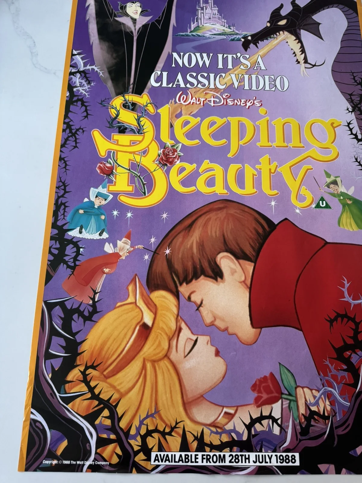 Sleeping Beauty 1988 Video Shop VHS Poster rare, изображение 3