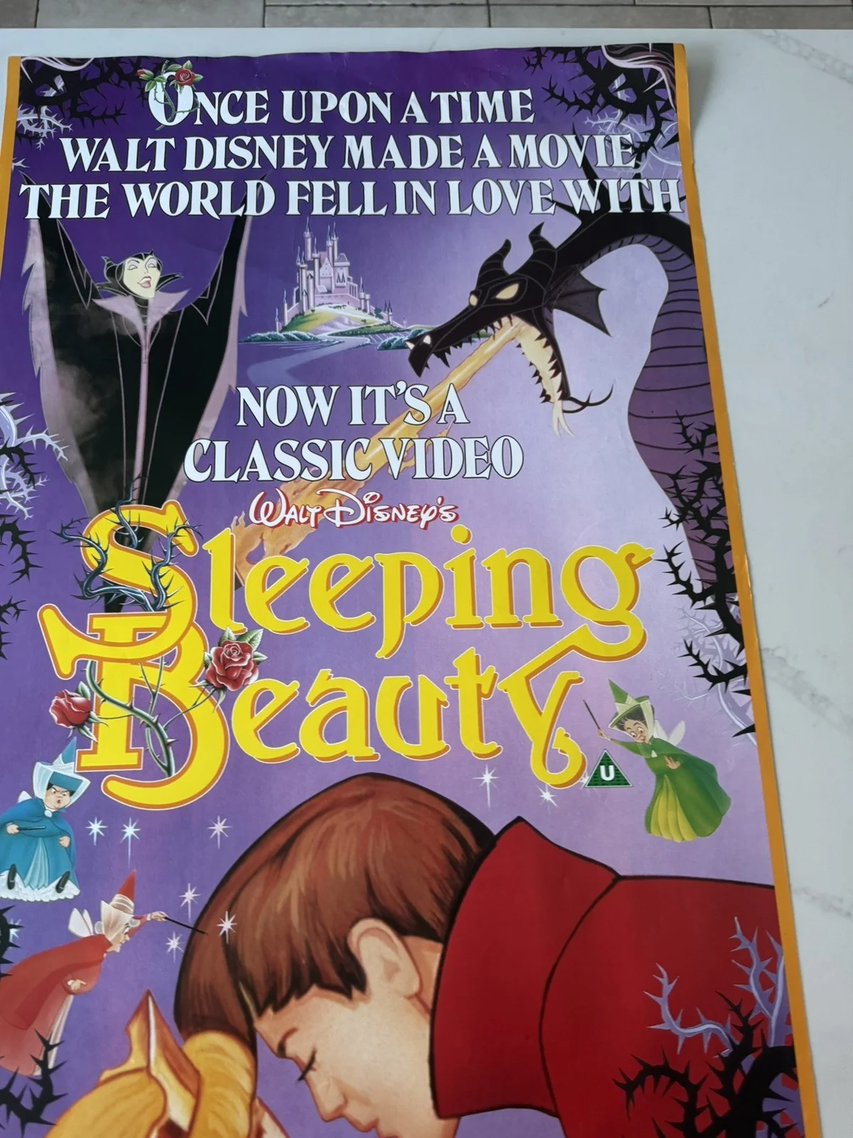 Sleeping Beauty 1988 Video Shop VHS Poster rare, изображение 4
