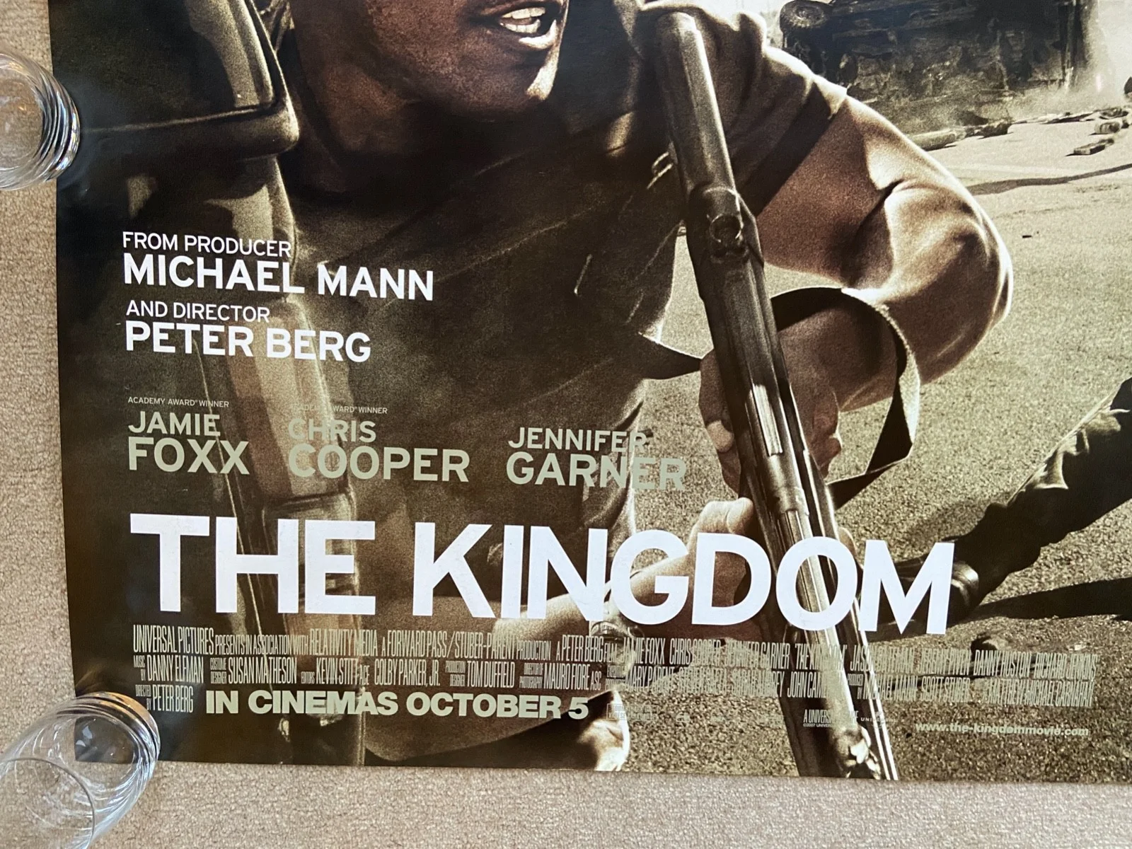 THE KINGDOM Jamie Foxx Original UK ADVANCE DSQuad Cinema Poster NEW Rolled 30x40, изображение 2