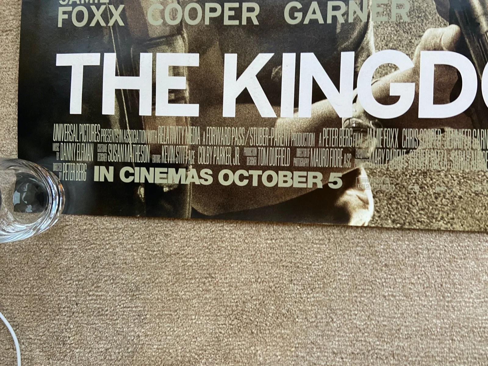 THE KINGDOM Jamie Foxx Original UK ADVANCE DSQuad Cinema Poster NEW Rolled 30x40, изображение 4
