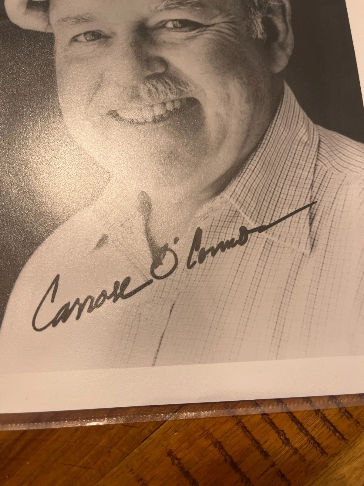 Carroll O'Connor — Carroll O'Connor Autographed Photo Actor "All In The Family" 8x10, изображение 2