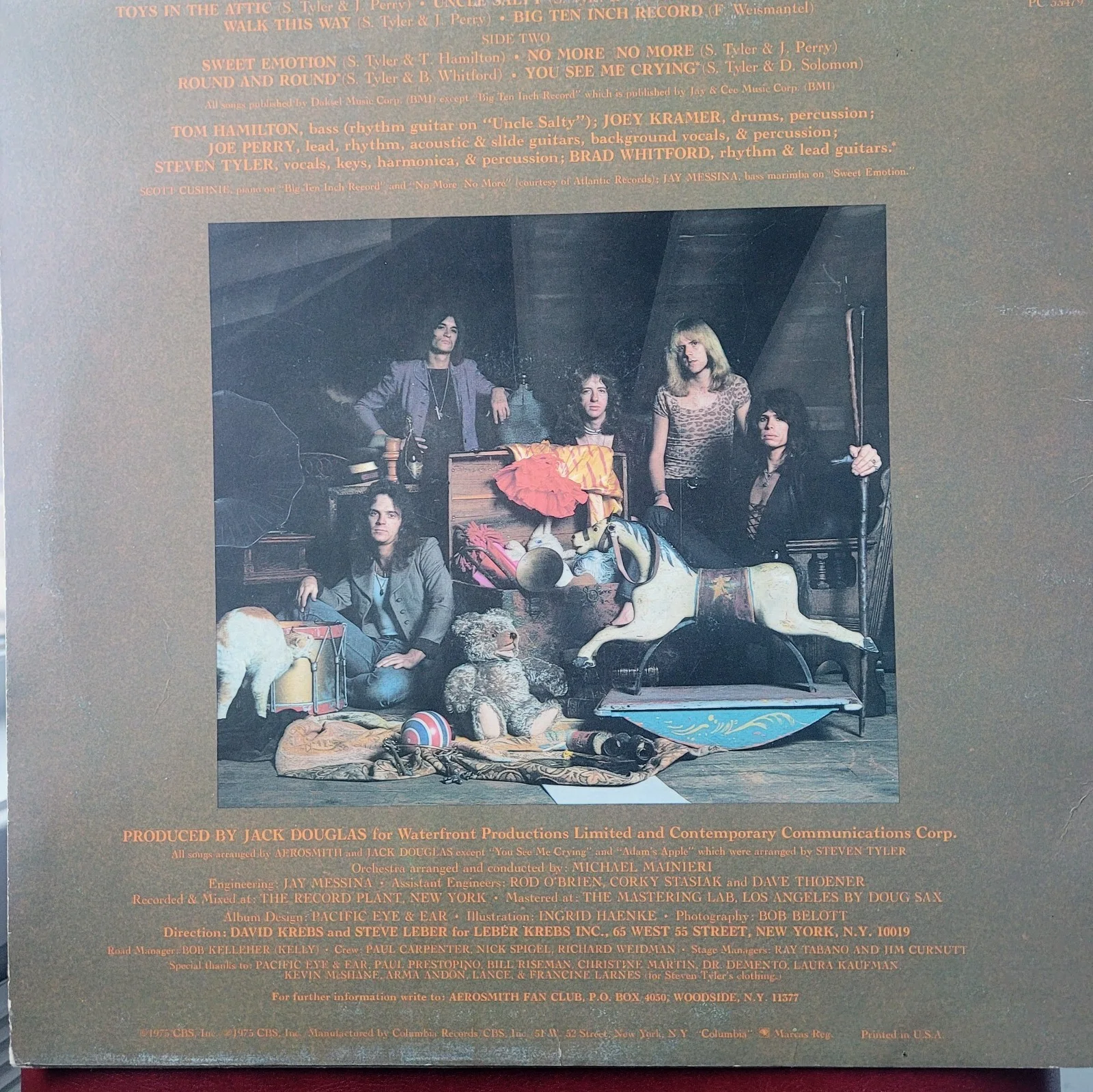 Aerosmith Autographed Signed Toys in the Attic Vinyl Album JSA Letter COA, изображение 4