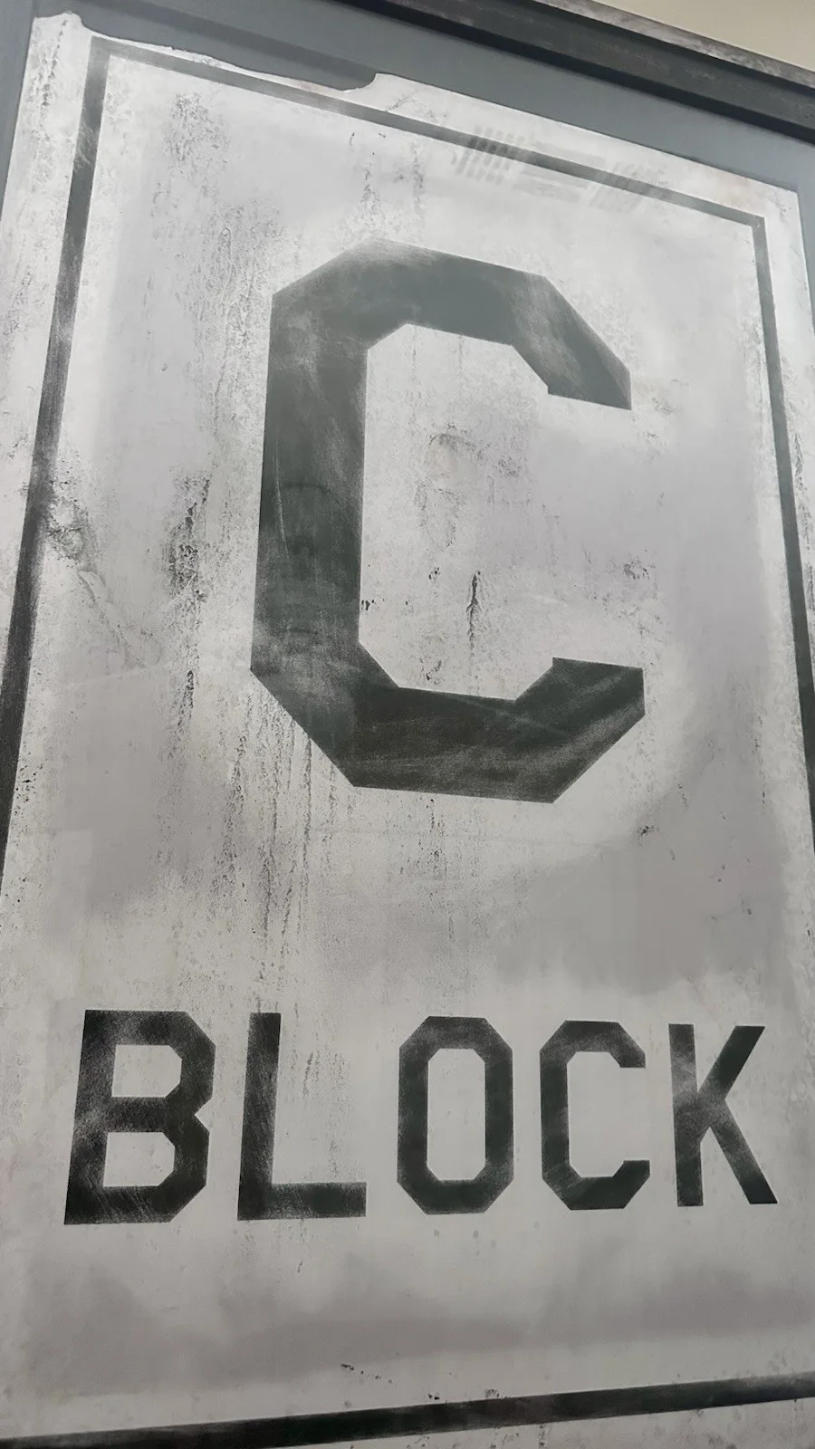 The Walking Dead C-Block Sign Crew Original Prop Memorabilia, image 2