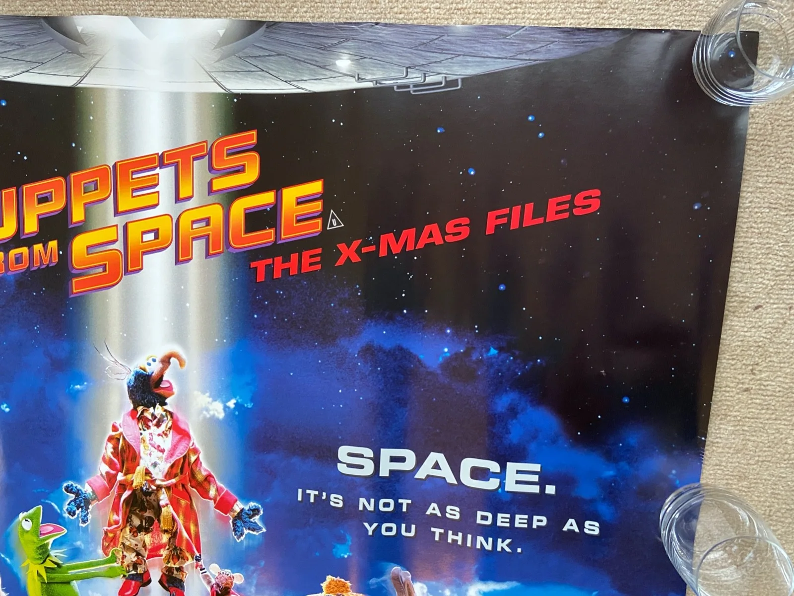 MUPPETS FROM SPACE the Xmas File Original UK Quad Cinema Poster NEW 30x40, изображение 2