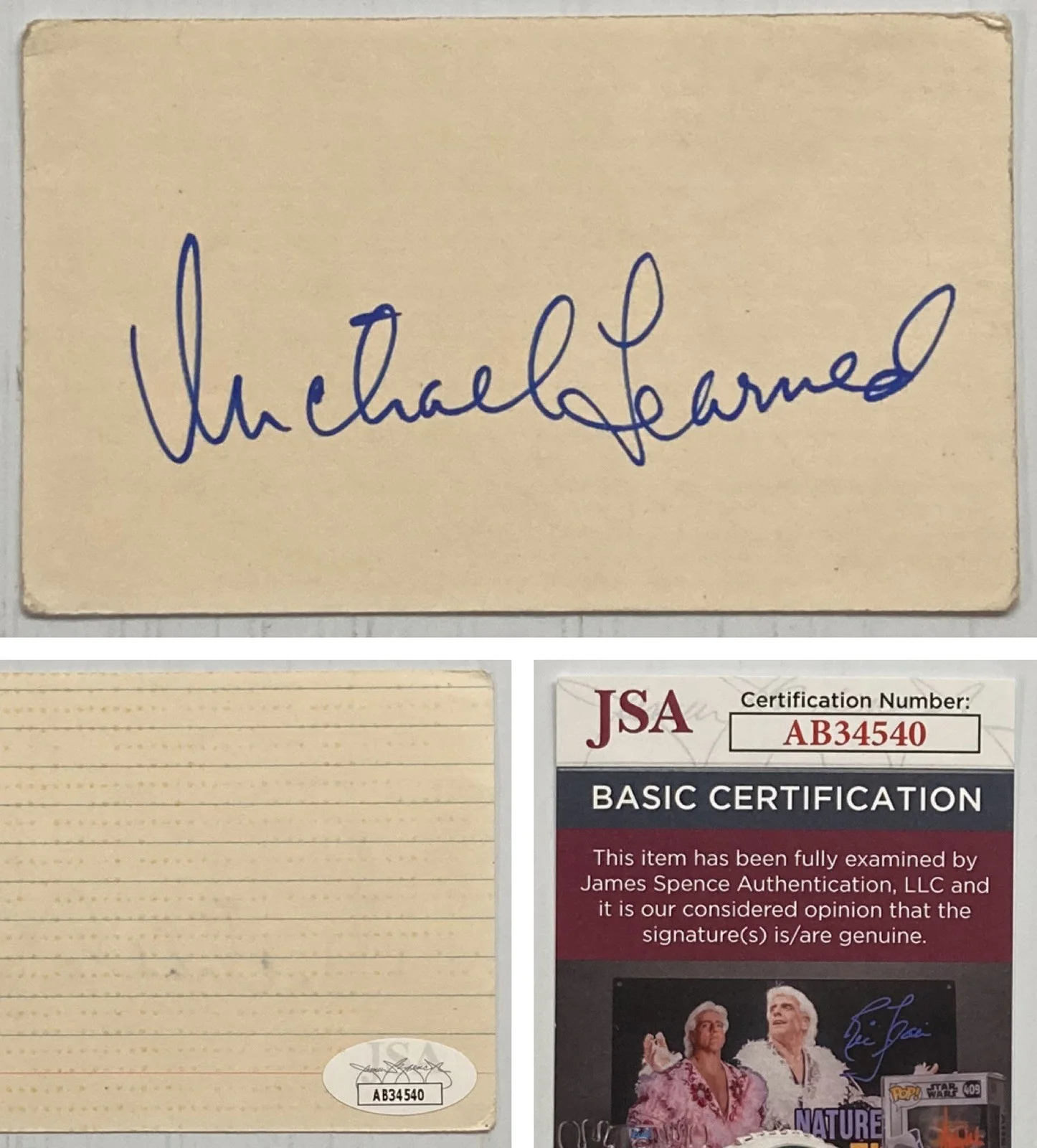 Michael Learned — Waltons Michael Learned Signed Autograph 3x5 Index Card - JSA Cert - FREE S&H!