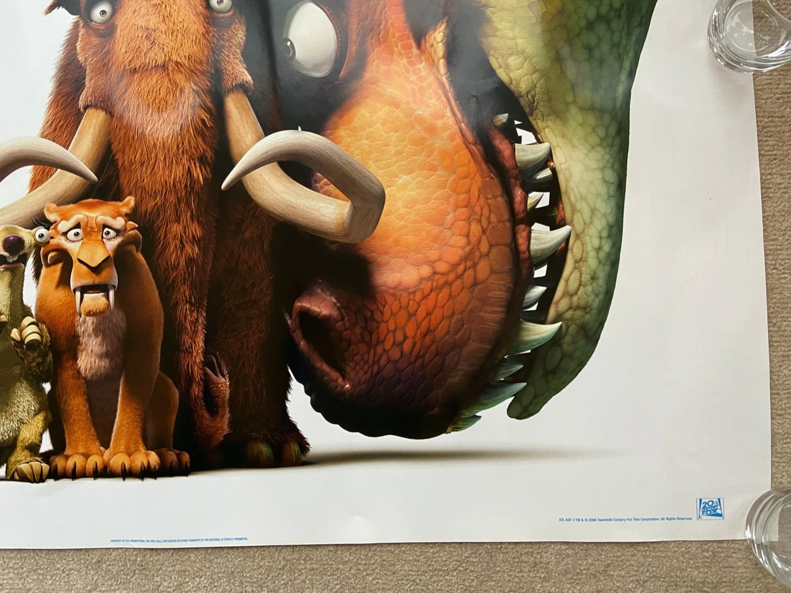 ICE AGE 3 DAWN OF THE DINOSAURS. Original UK Quad Cinema ADVACE Poster NEW 30x40, изображение 2